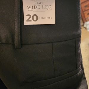 Lane Bryant Perfect Drape Wide Leg Black Pants